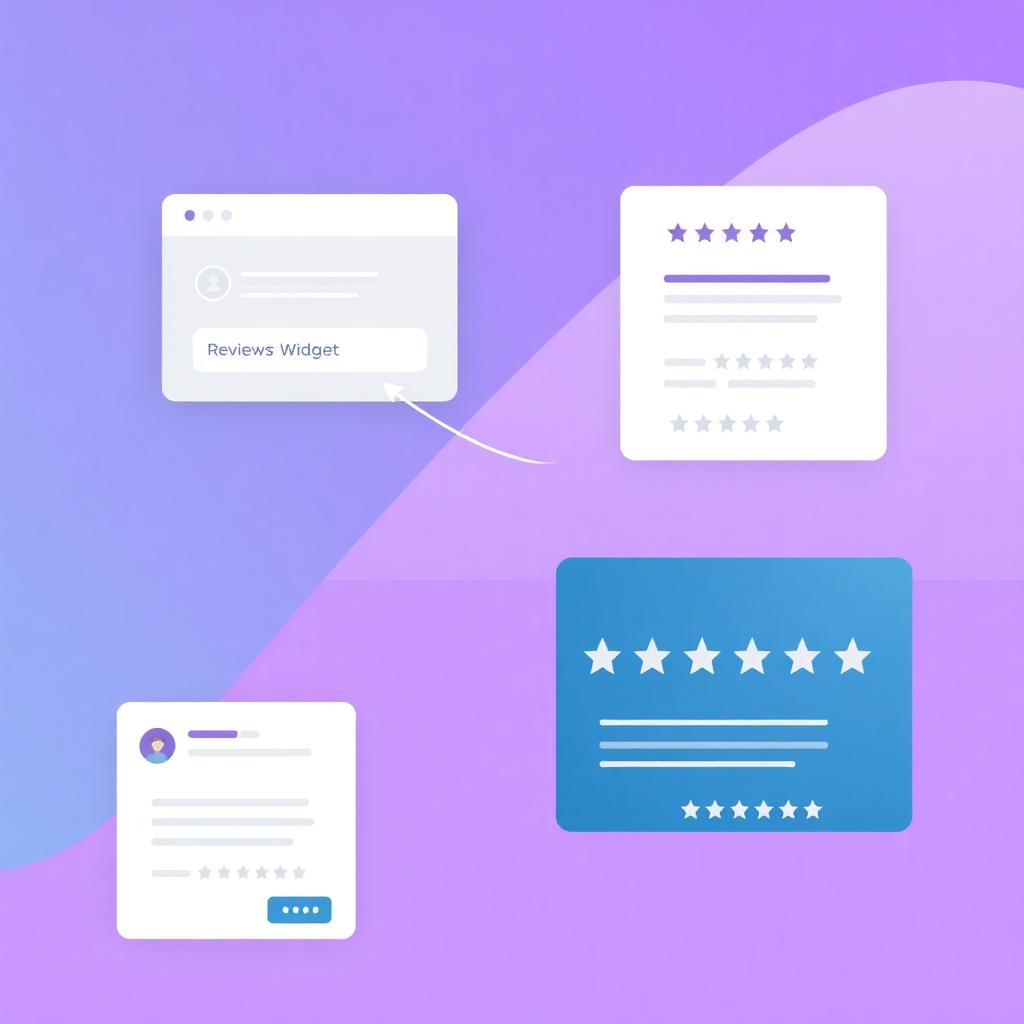 Bir web sitesine gömülmüş yorum widget'ı illüstrasyonu